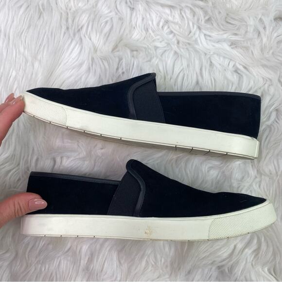 Vince Women's Preston Suede Slip On Casual Sneakers Black Size 8 - Picture 9 of 9